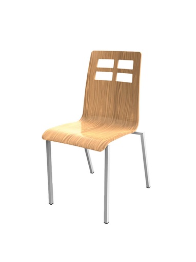 CHAISE COQUE BOIS ALEO T.6 - Empilable