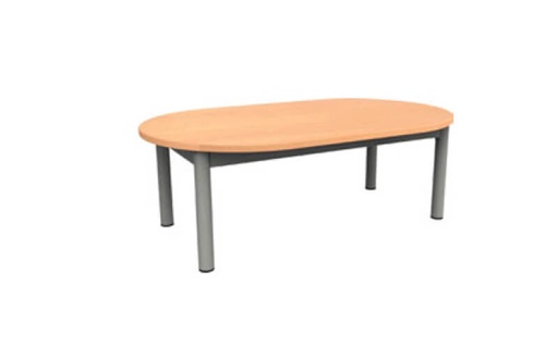 [MOM61-Ø100060] TABLE BASSE 4 PIEDS CARO - Ovale 100x60xHt.35 cm