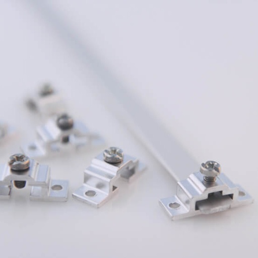 [TRALU1202] TRINGLE ALU PLATE 12x2 - Avec supports à visser