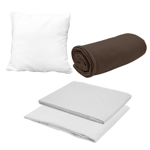 [KIT-901654-0624 | 1P] KIT LINGE 4 PIECES POUR LIT 90x190 cm