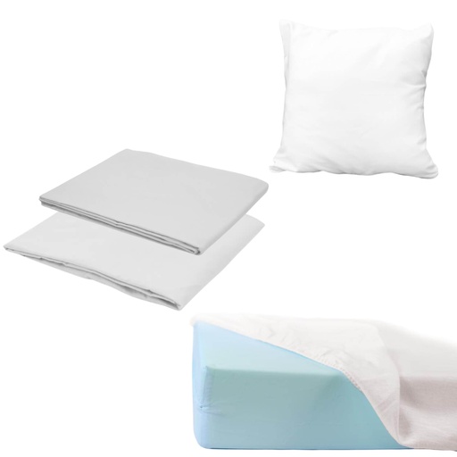 [KIT-912038-0624 | 1P] KIT LINGE 4 PIECES POUR LIT 90x190 cm