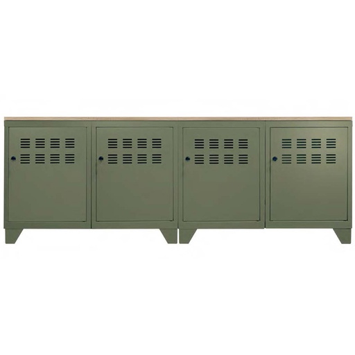 COMMODE 4 PORTES COOPER - 160 x 40 x Ht.75,5 cm