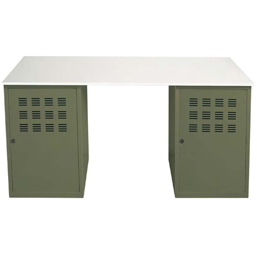 [MOM-CAIPHBUR2CAS] BUREAU 2 CASIERS COOPER - 130 x 50 x Ht.68 cm