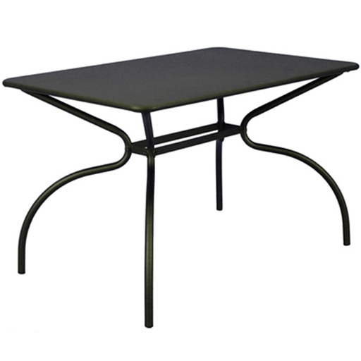 [MOM66-080120] TABLE 4 PIEDS METALLIQUE CERIO - 80 x 120 x Ht.75 cm