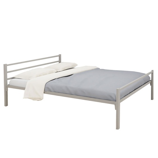 LIT METAL 3 TRAVERSES SACHA + SOMMIER TREILLIS - 140x190cm