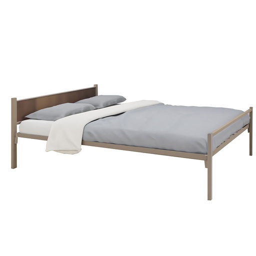 [MOM-SA02-140200 | TREI--à définir-à définir] LIT TETE METAL/BOIS SACHA + SOMMIER TREILLIS - 140x200cm