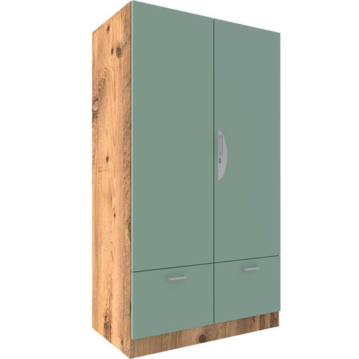ARMOIRE 2 PORTES 2 TIROIRS LUCAS - 100x58xHt.180cm