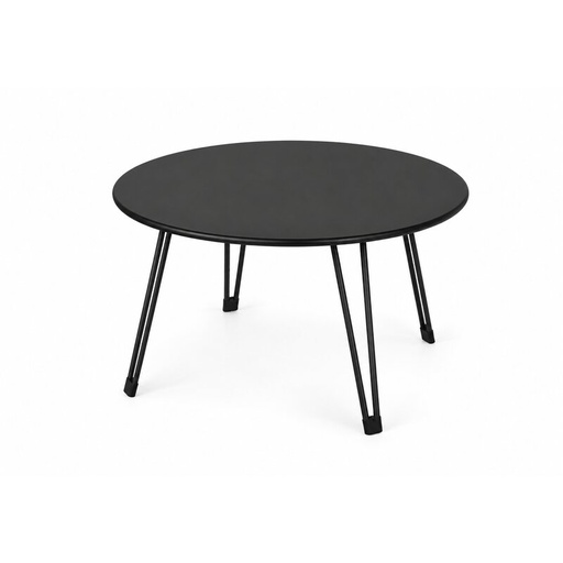 TABLE BASSE BARBARA 4 PIEDS METALLIQUE - Ø70 x Ht.40 cm