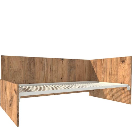 LIT AVEC PANNEAU LATERAL LUCAS + SOMMIER TREILLIS - 140x190cm